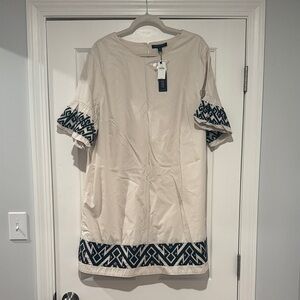 Banana Republic Factory Cream and Black Dress
